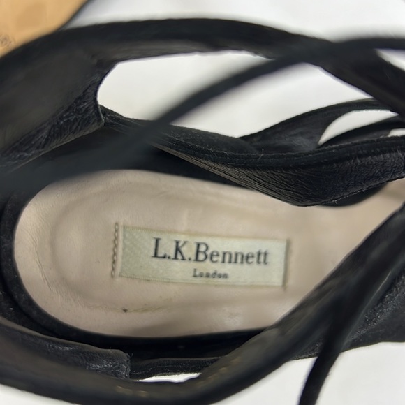 L.K. Bennett Honor Suede Lace-Up Bootie - Picture 8 of 10